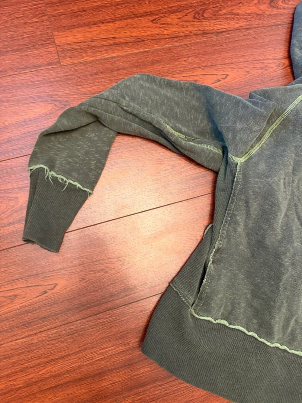 Diesel vintage Olive/Light Green Distressed Zip Hoodie - Picture 12 of 14
